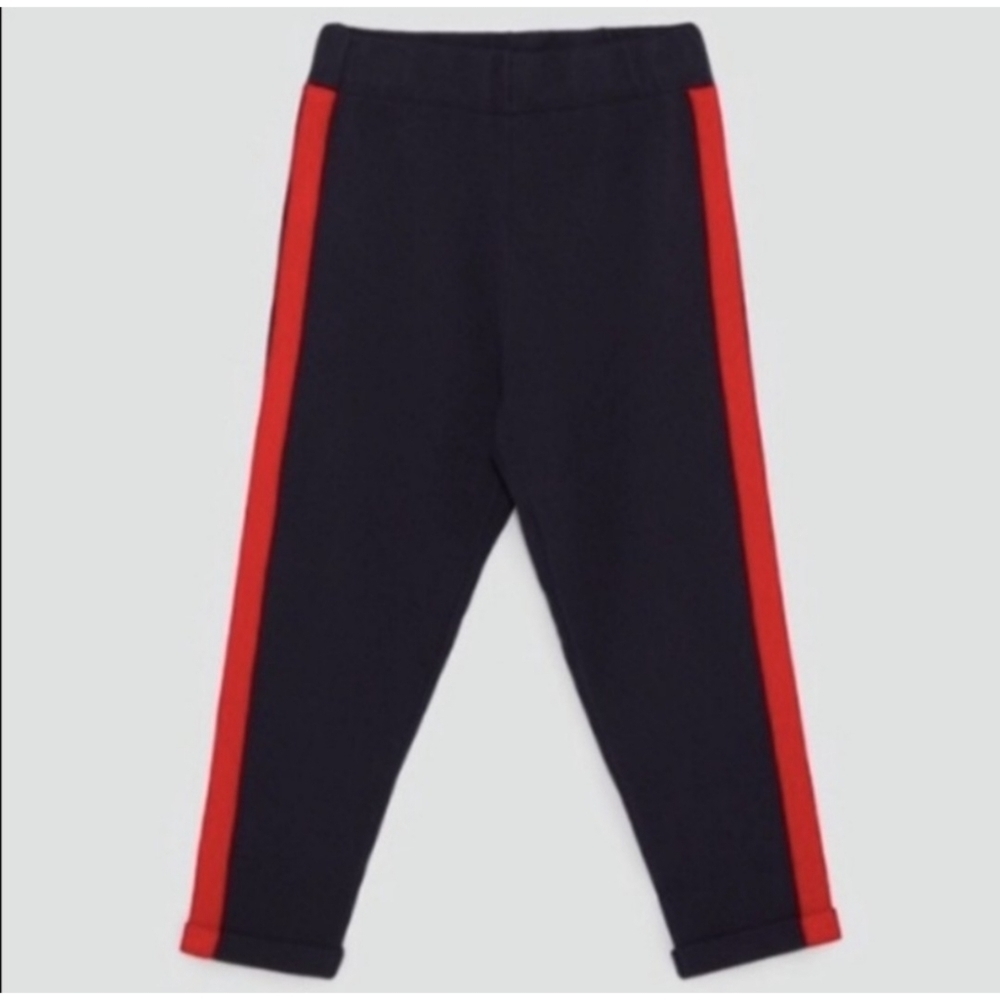 ZARA // cropped straight leg elastic waist side stripe knit pants - Picture 9 of 9